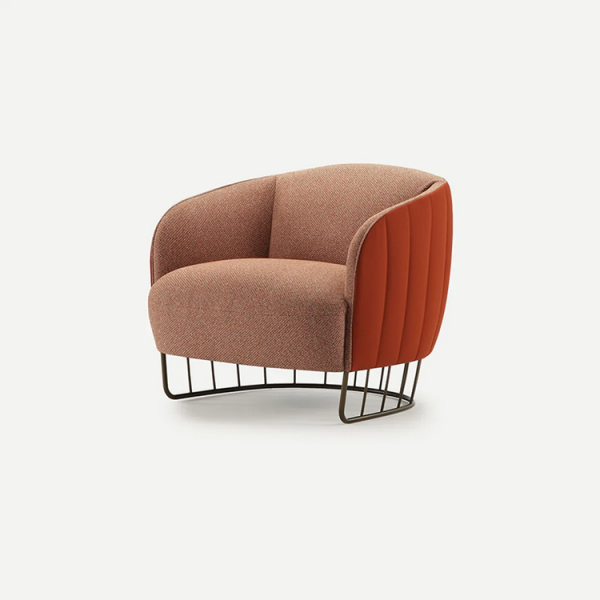 Rustic Elegance Wine Barrel Inspired Lounge Chair