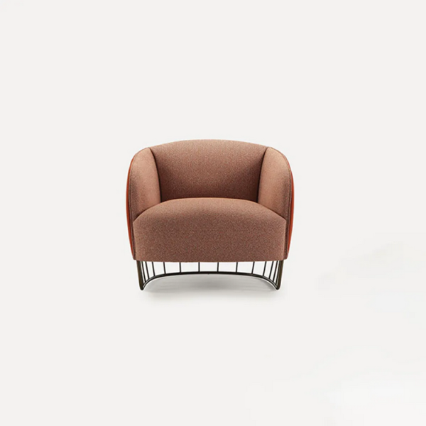 Rustic Elegance Wine Barrel Inspired Lounge Chair