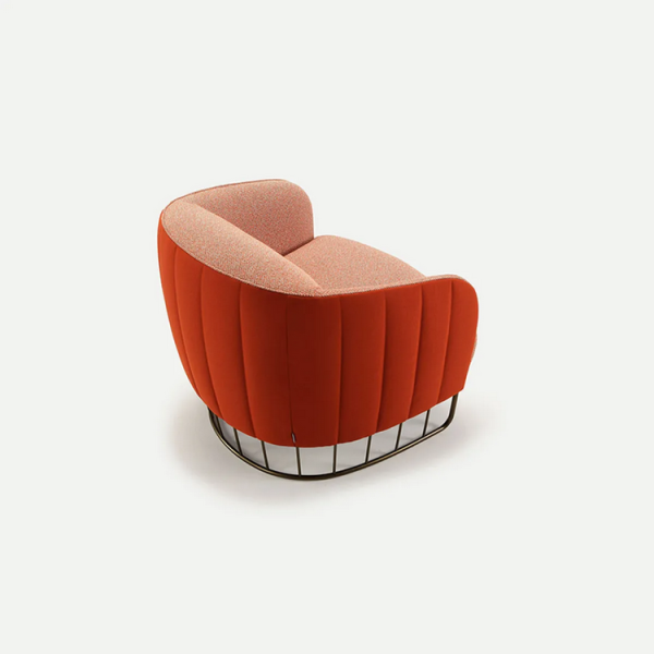 Rustic Elegance Wine Barrel Inspired Lounge Chair