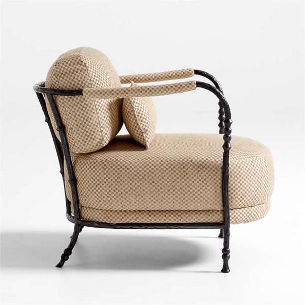 Modern Minimalist Commercial Spaces Muirfield Sculptural Metal Accent Chair - Image 3