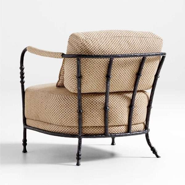 Modern Minimalist Commercial Spaces Muirfield Sculptural Metal Accent Chair - Image 4
