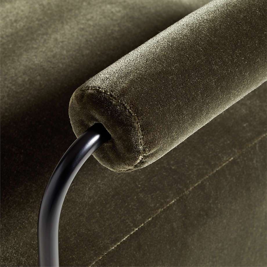 Modern Minimalist Commercial Spaces Faroe Islands Deep Green Velvet Metal Accent Chair