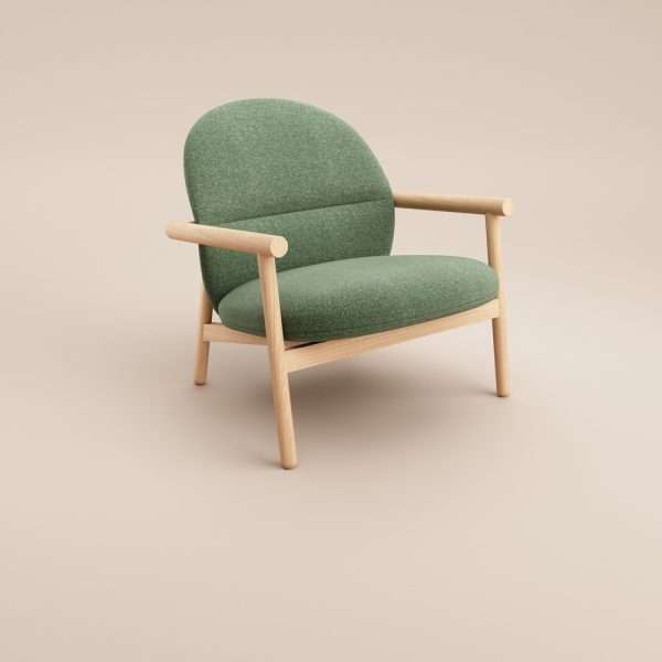 Leisure Wooden Upholstered Lounge Chair - Image 2
