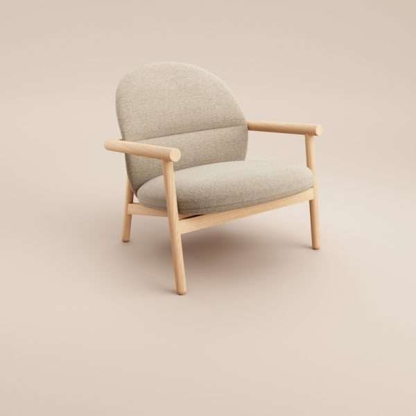 Leisure Wooden Upholstered Lounge Chair - Image 3