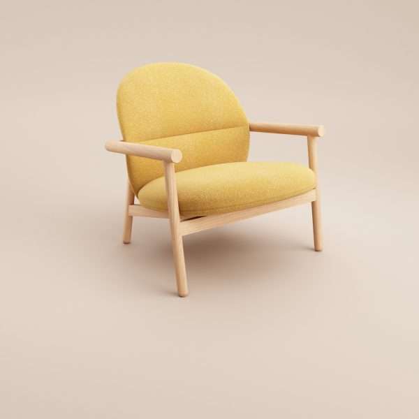 Leisure Wooden Upholstered Lounge Chair - Image 5