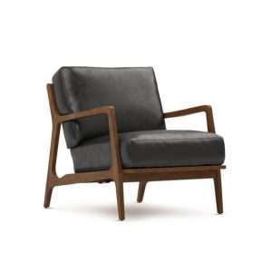 Nordic Style Wood Frame Armchair Patio Cushion Accent Chair Lounge Chair