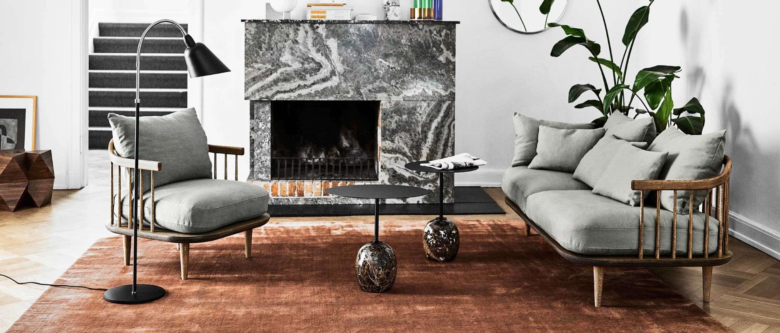 Modern Armchair Made of Walnut Solid Wood and Thick Cushions