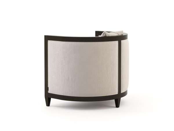 Mid-Century Modern Hotel Armchair Made with Oak and Suede - Image 2