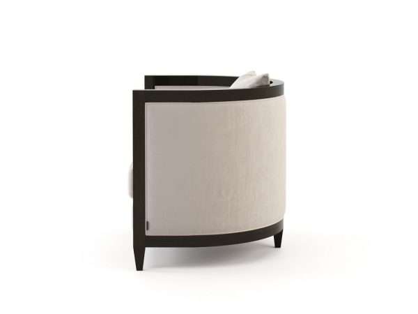 Mid-Century Modern Hotel Armchair Made with Oak and Suede - Image 3