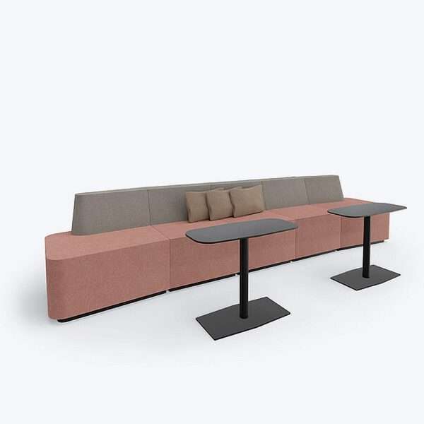 Office Sofa Organic Link Bench with Screen - Image 7