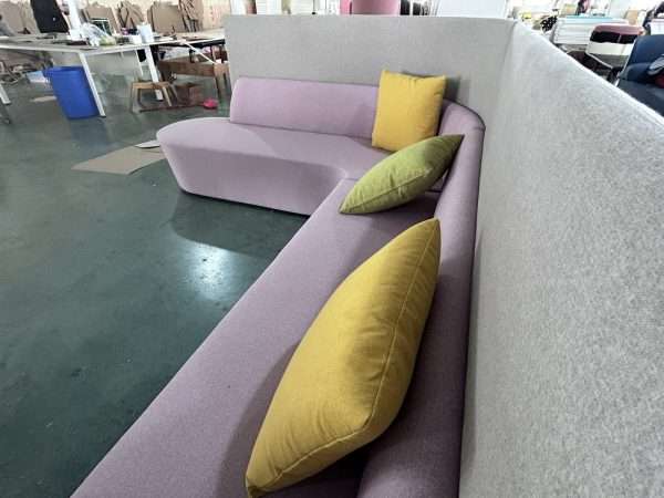 Office Sofa Organic Link Bench with Screen - Image 8