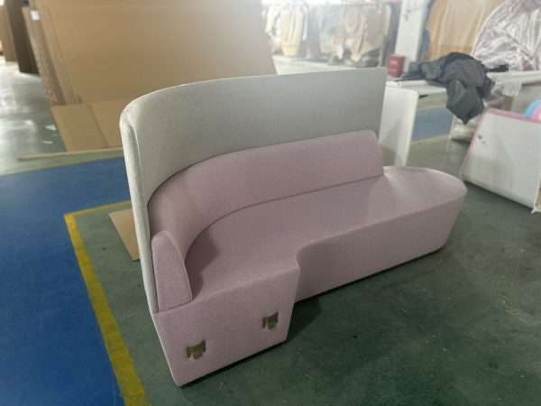 Office Sofa Organic Link Bench with Screen - Image 4
