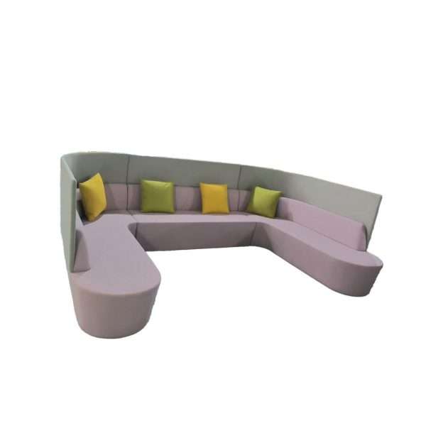 Office Sofa Organic Link Bench with Screen - Image 2