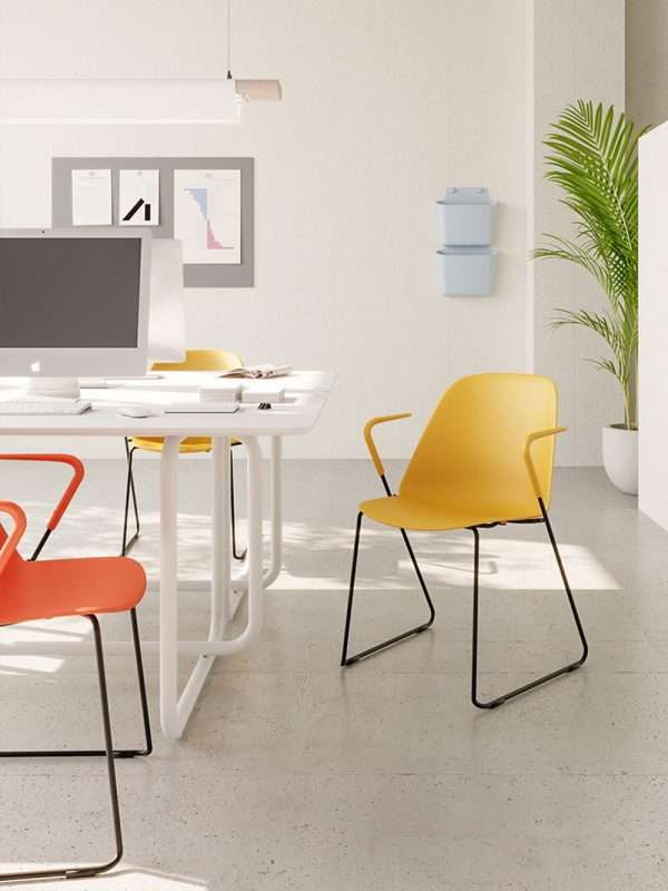 Commercial use modern plastic office furniture visitor chairs - Image 6