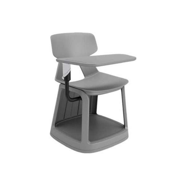 Commercial school furniture folding plastic student study chair with writing pad