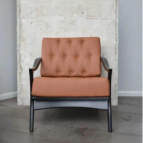 Factory Customized Leisure Solid Wood Frame Fabric Armchair - Image 5