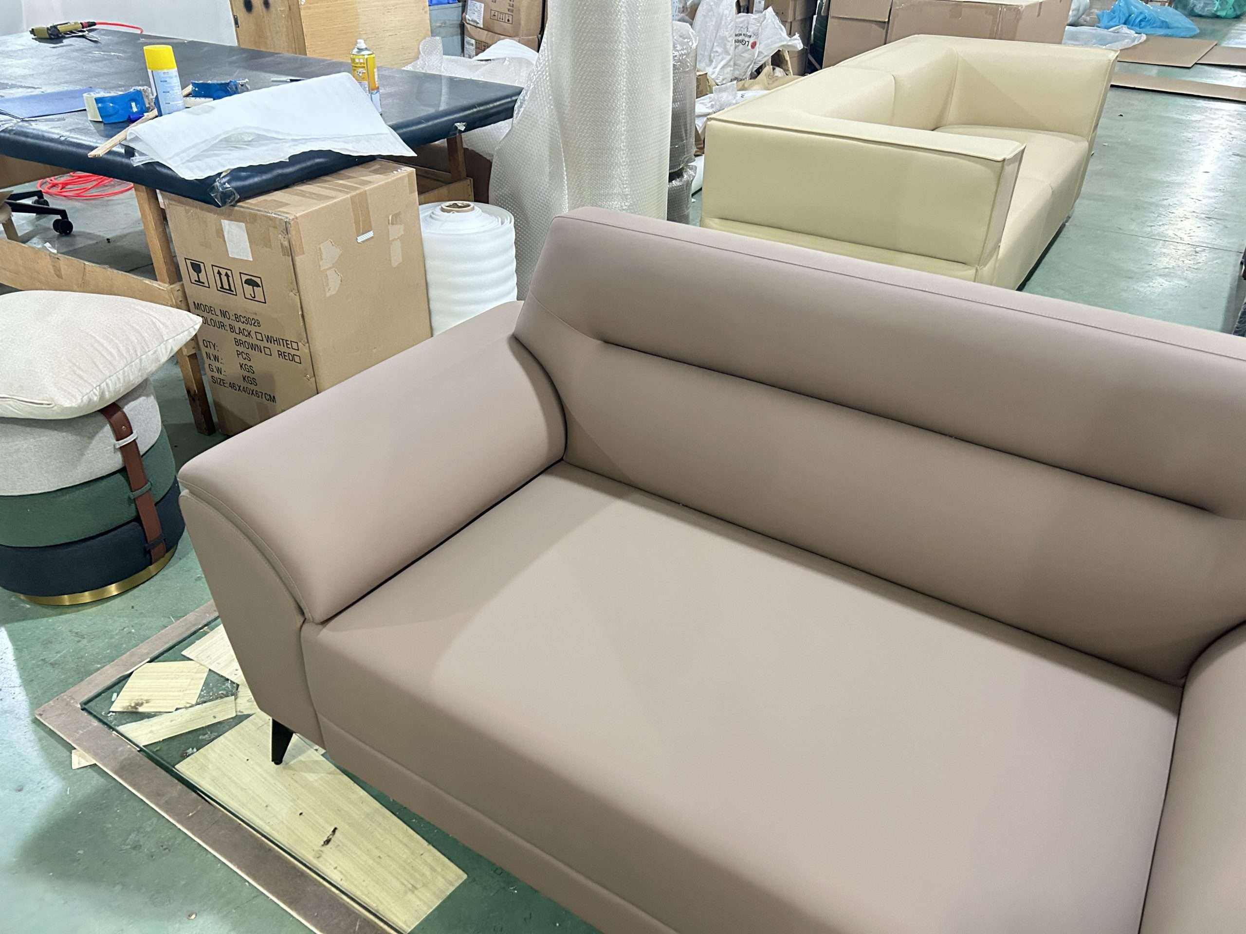 Soft Touch Leather 2 Seater Sofa