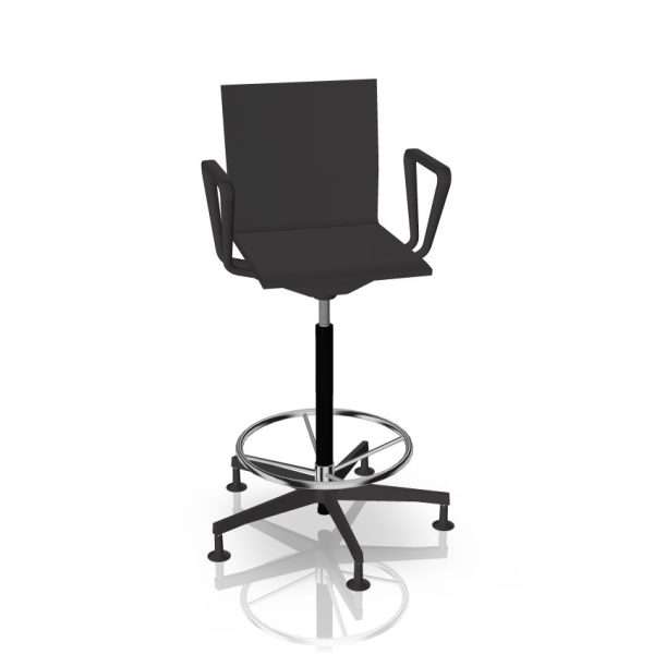 Contract Furniture .04 Simple Modern Office High Counter Chair with Armrest - Image 3