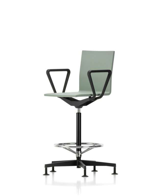 Contract Furniture .04 Simple Modern Office High Counter Chair with Armrest - Image 4