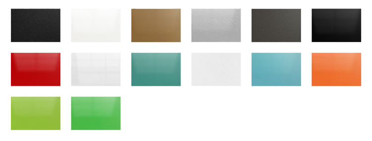 UPF office desk metal swatches