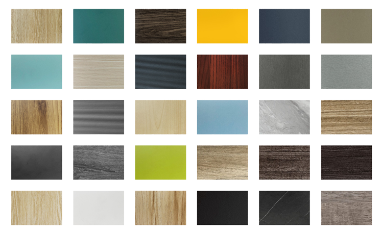 UPF office desk wood swatches